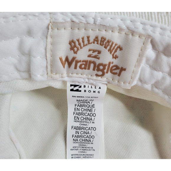 RARE Billabong x Wrangler White Bucket Hat  Flower Floral Print Spring Summer - Picture 6 of 9
